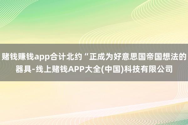 赌钱赚钱app合计北约“正成为好意思国帝国想法的器具-线上赌钱APP大全(中国)科技有限公司